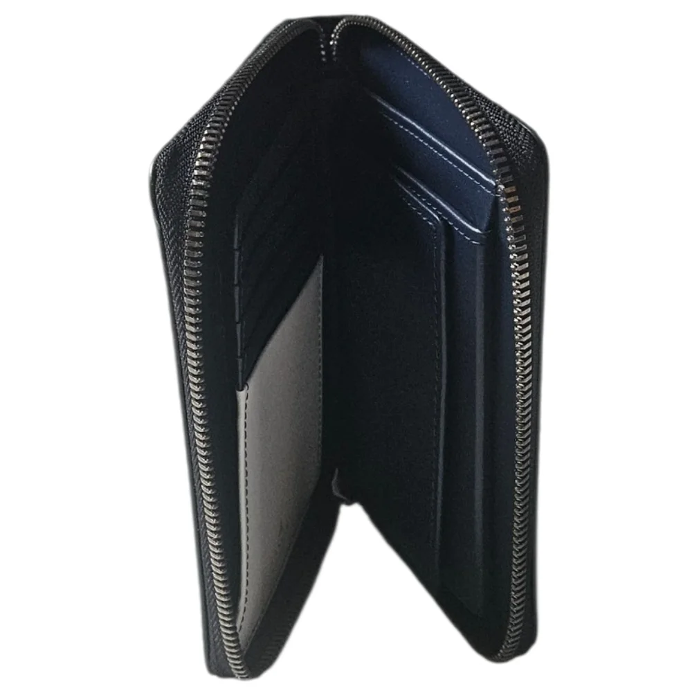 NWT / NIB Lanvin en Bleu Bi-fold Zip Wallet.